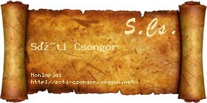 Sóti Csongor névjegykártya